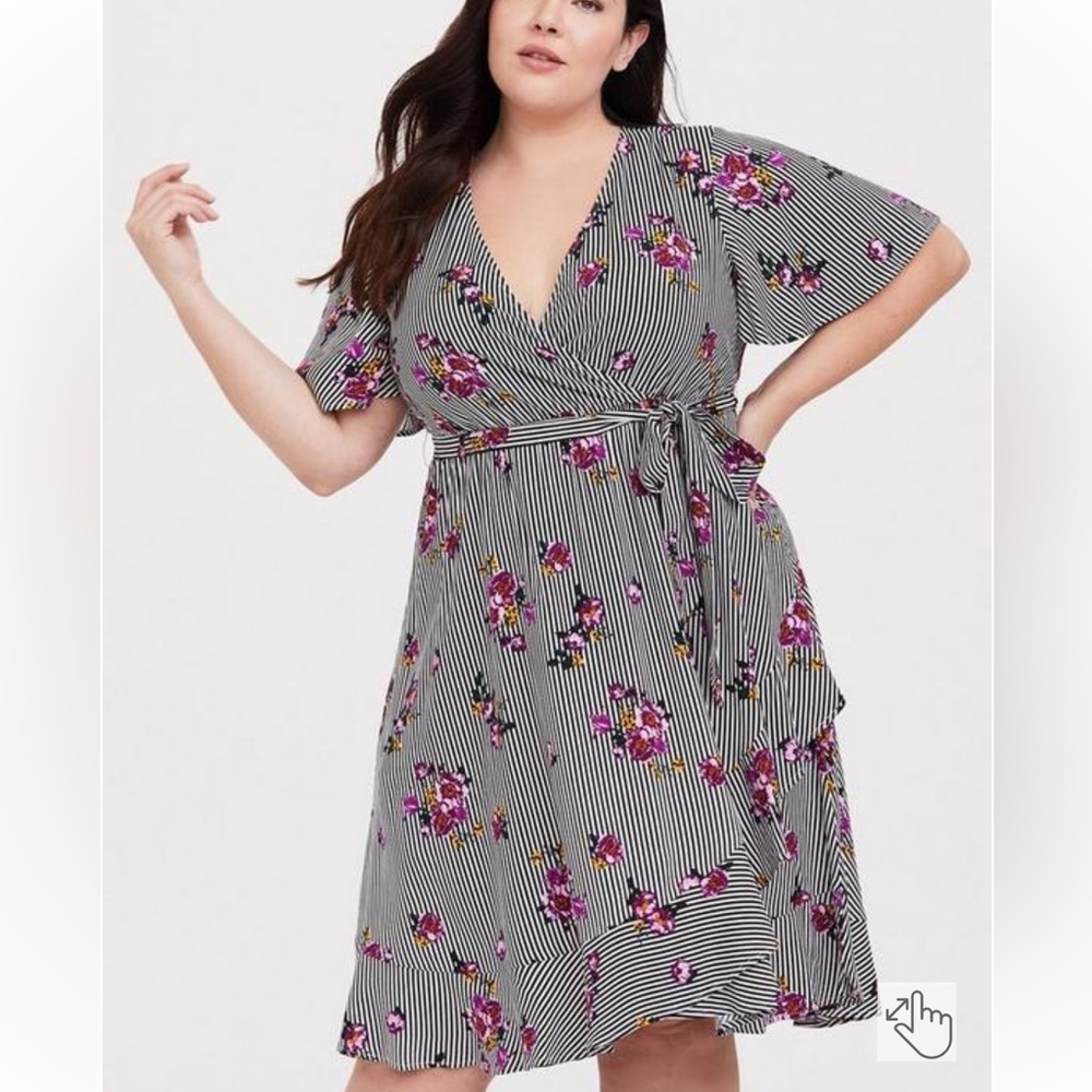 Torrid Mini Challis Wrap Dress